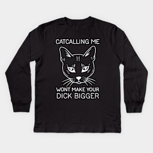 Cats Against Catcalls Kids Long Sleeve T-Shirt